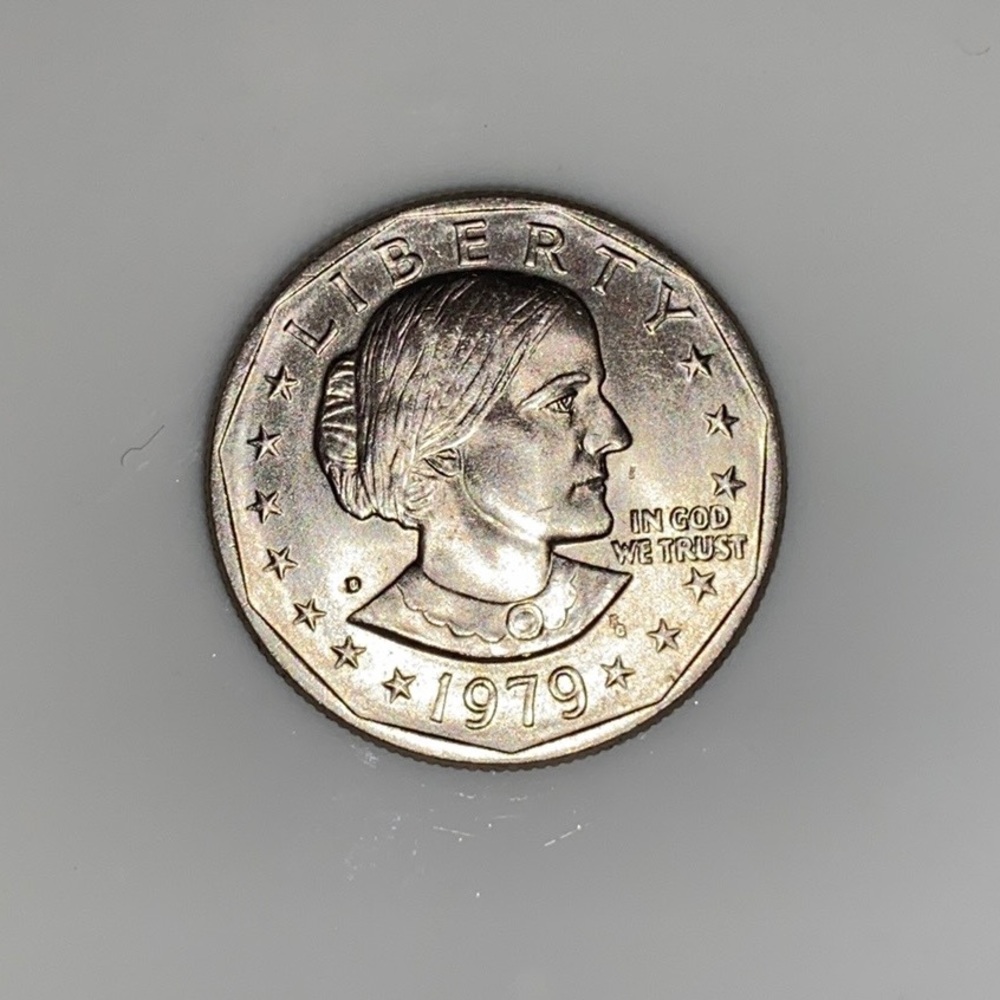 Coin-1979 Susan B. Anthony One Dollar Coin -Circulated-D-United States Liberty. - Picture 7 of 8